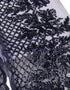 Beaded Border Lace - (Navy Blue)